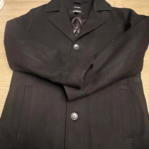 Claiborne Wool Blend Black Coat